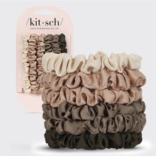 Load image into Gallery viewer, kitsch Ultra Petite Satin Scrunchies 6pc - Eucalyptus