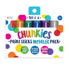 Load image into Gallery viewer, Ooly Chunkies Paint Sticks Metallic - Set of 6
