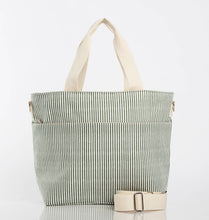 Load image into Gallery viewer, Striped Cooler Tote