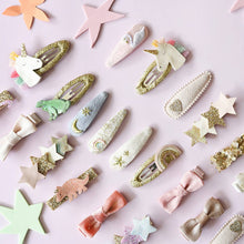 Load image into Gallery viewer, Rockahula Glitter Dinosaur Bar Clips