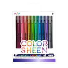 Load image into Gallery viewer, Ooly Color Sheen Metallic Gel Pens - Set of 12