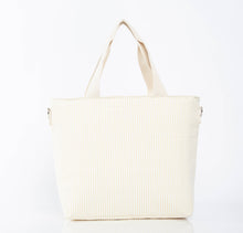Load image into Gallery viewer, Striped Cooler Tote