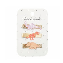 Load image into Gallery viewer, Rockahula Glitter Dinosaur Bar Clips