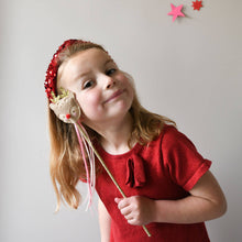 Load image into Gallery viewer, Rockahula Sequin Velvet Headband - Red