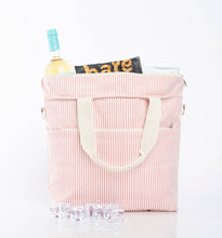 Load image into Gallery viewer, Striped Cooler Tote