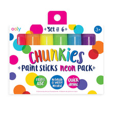 Load image into Gallery viewer, Ooly Chunkies Paint Sticks Neon - Set of 6