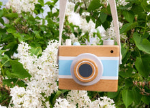 Load image into Gallery viewer, Jack Rabbit Toys Vintage Camera Music Box - Blue