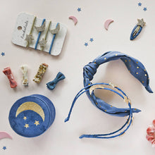 Load image into Gallery viewer, Rockahula Gold Spotty Headband Blue