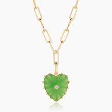 Load image into Gallery viewer, THATCH Malene Light Green Jade Clip Necklace
