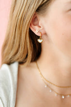 Load image into Gallery viewer, Pip Pop Mother of Pearl Heart Charm Hoop
