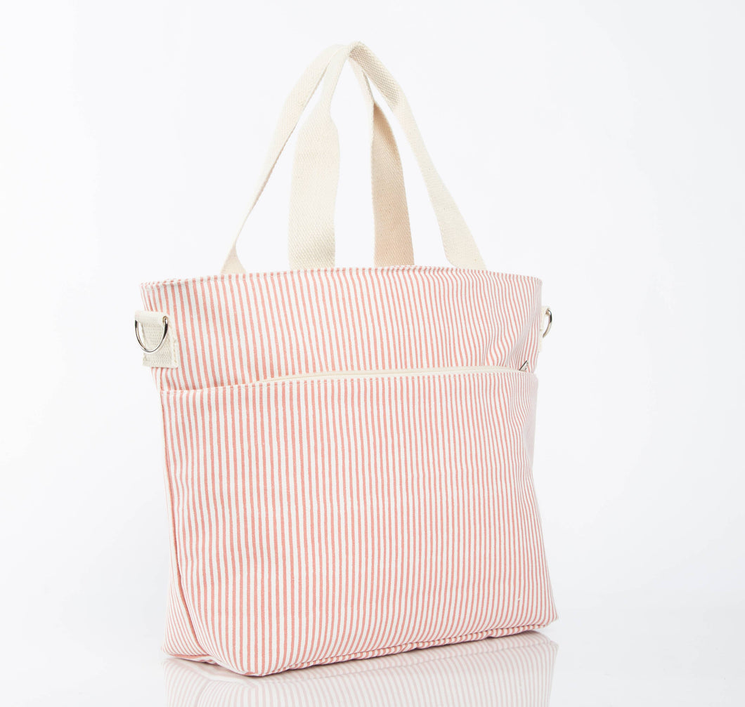 Striped Cooler Tote