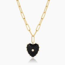 Load image into Gallery viewer, THATCH Malene Onyx Heart Necklace
