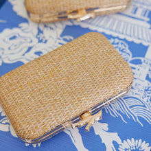 Load image into Gallery viewer, Coral Woven Straw Clutch
