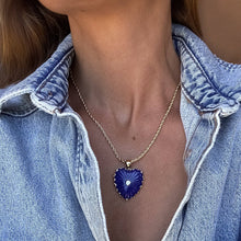 Load image into Gallery viewer, THATCH Malene Lapis Heart Rope Necklace
