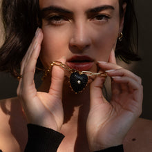 Load image into Gallery viewer, THATCH Malene Onyx Heart Necklace
