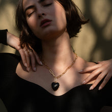 Load image into Gallery viewer, THATCH Malene Onyx Heart Necklace
