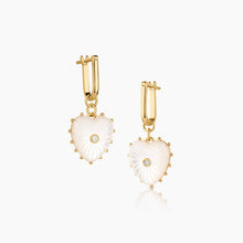 Load image into Gallery viewer, THATCH Isabel Mother of Pearl Heart Earrings

