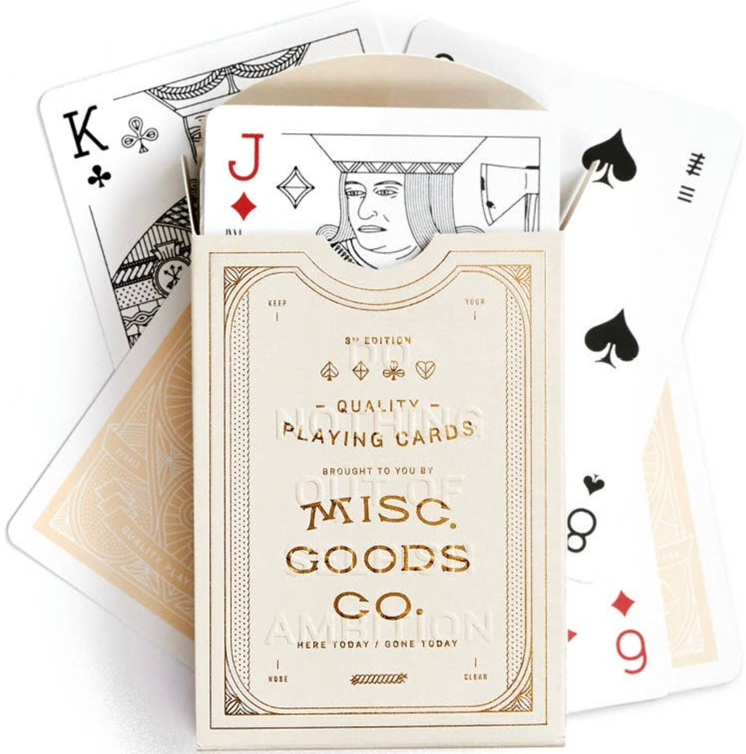 Misc Goods Co. Ivory Playing Cards