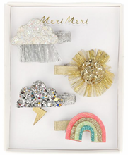 Load image into Gallery viewer, Meri Meri Sparkly Weather Hair Clips
